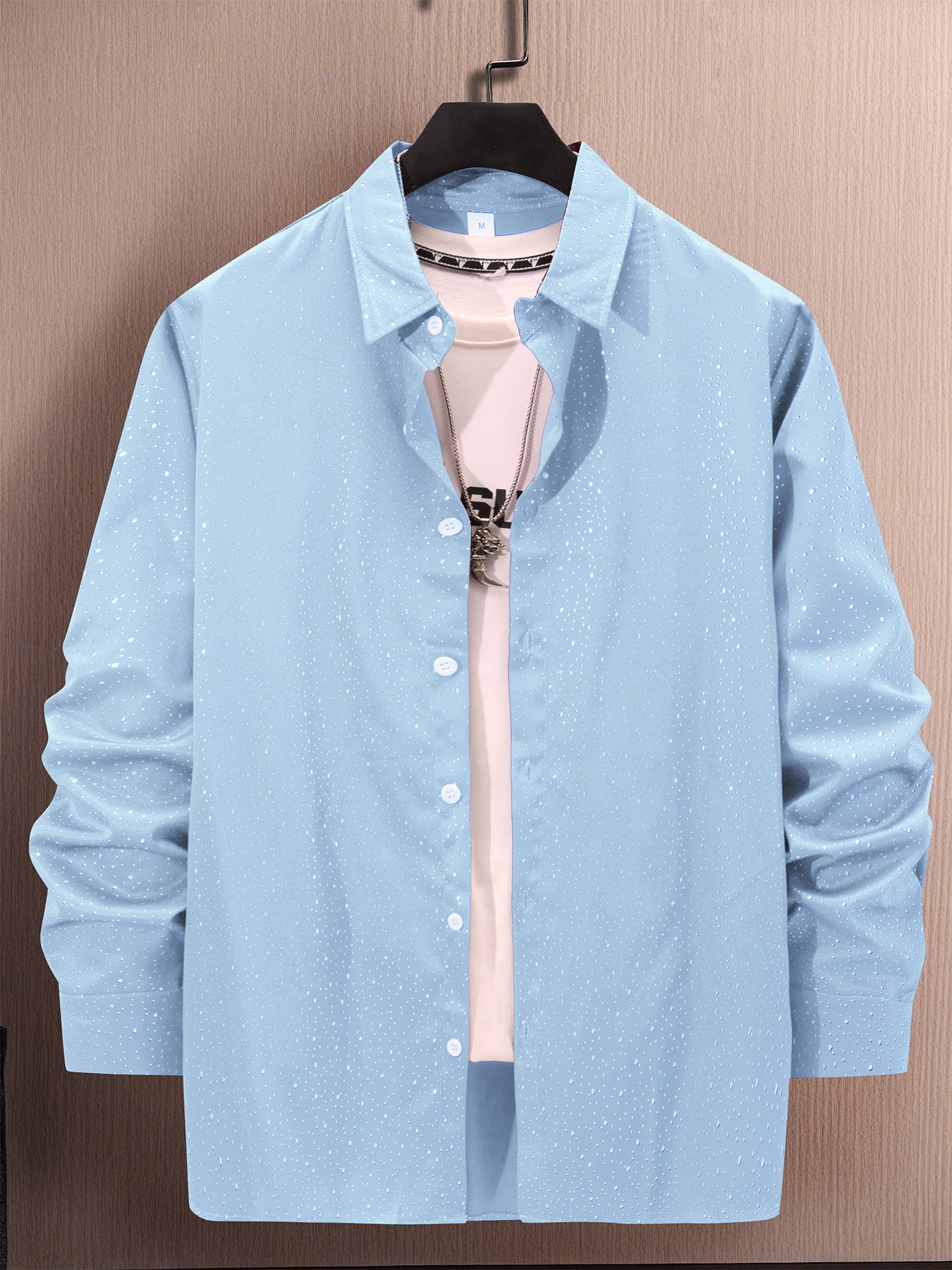 Polka Dot Bronzing Printed Casual Long Sleeve Shirt