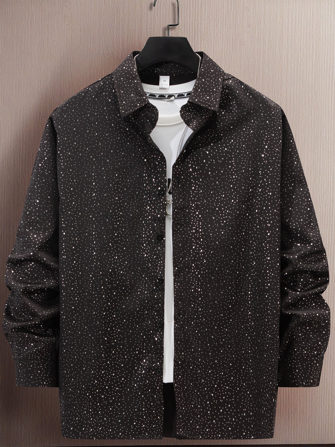 Polka Dot Bronzing Printed Casual Long Sleeve Shirt