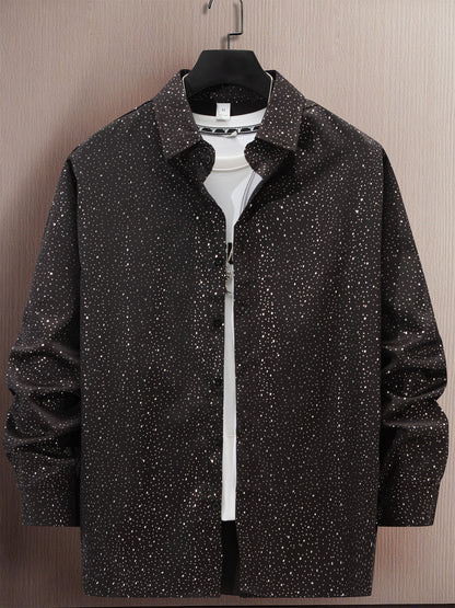 Polka Dot Bronzing Printed Casual Long Sleeve Shirt